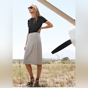 J.Crew Collection Silk Striped Slip Skirt. Size: 4